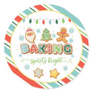 Baking Spirits Bright Round Sticker - WH
