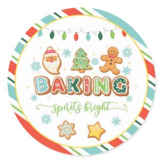 Baking Spirits Bright Round Sticker - WH