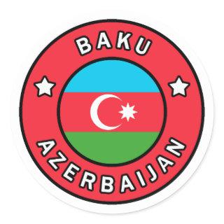 Baku Azerbaijan Classic Round Sticker