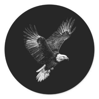 Bald Eagle 4th Of July Men Women Kids Patriotic Ea Classic Round Sticker