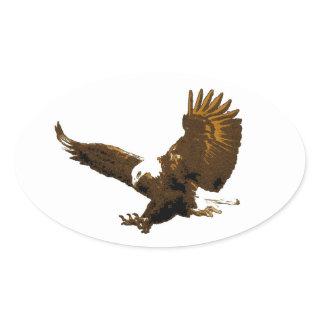 Bald Eagle Landing Oval Stickers