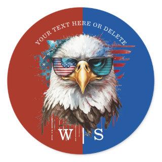Bald Eagle modern & unique USA national Symbol Classic Round Sticker