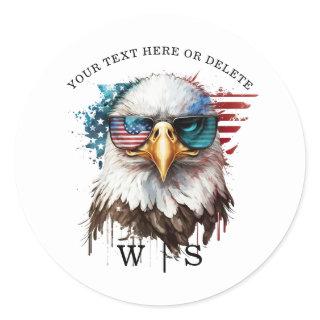 Bald Eagle modern & unique USA national symbol Classic Round Sticker