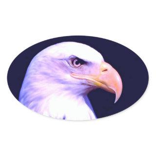 Bald Eagle Oval Sticker