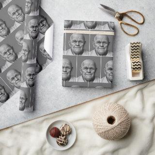 Bald Old Man on Gray