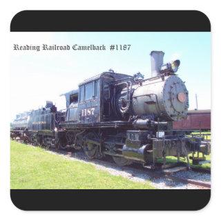 Baldwin Built Reading Railroad Camelback  #1187 Square Sticker