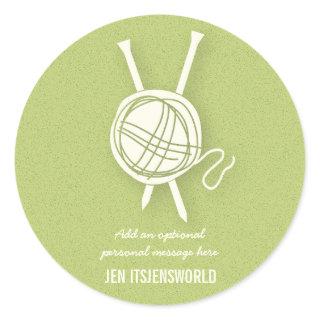 Ball of Yarn Personalized Knitting Sticker