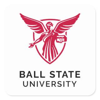 Ball State University Logo Square Sticker