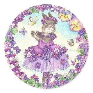 Ballerina Bunny Stickers Violet
