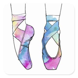Ballerina Cute Ballet Square Sticker