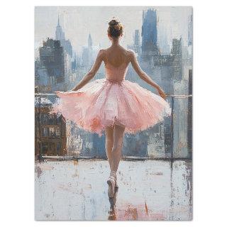 Ballerina in the City Impressionist Decoupage Tissue Paper
