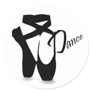 Ballet Ballerina Black Pointe Shoes Dance Sticker