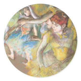 Ballet Dancers on the Stage by Edgar Degas Classic Round Sticker