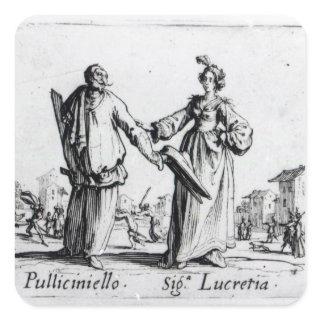 Balli de Sfessania, c.1622 2 Square Sticker
