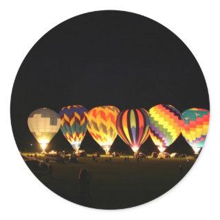 Balloons!  Light up the night, part 2 Classic Round Sticker