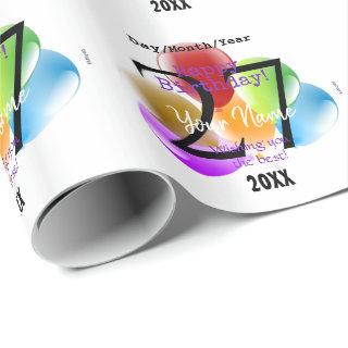 Balloons Personalized Birthday Gift Wrap