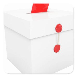 Ballot box square sticker