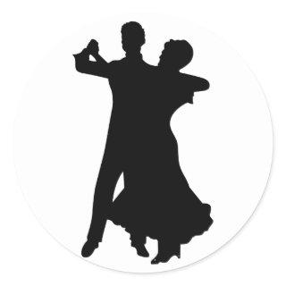 Ballroom Dancers Classic Round Sticker