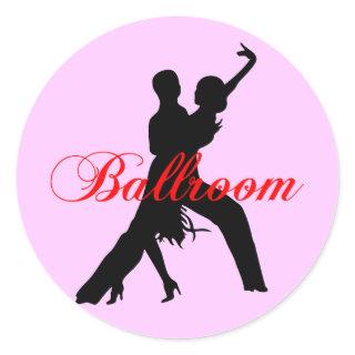 Ballroom dancing classic round sticker