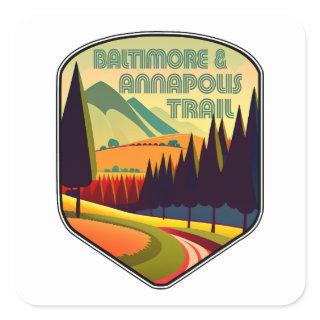 Baltimore & Annapolis Trail Colors Square Sticker