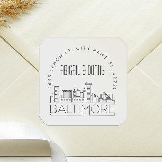 Baltimore Wedding | Pre-Addressed Envelope Seal