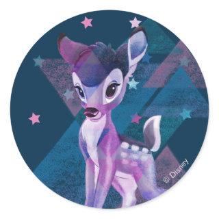 Bambi Geometric Aurora Graphic Classic Round Sticker