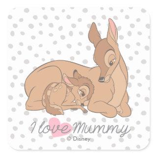 Bambi | I Love Mummy Square Sticker
