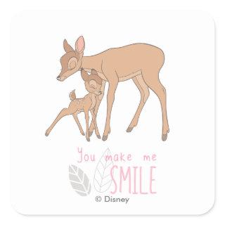 Bambi | You Make Me Smile Square Sticker