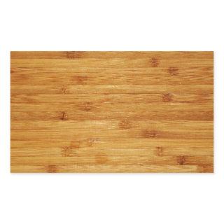Bamboo Butcher Block Rectangular Sticker