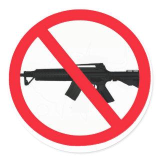 Ban Assault Weapons Classic Round Sticker