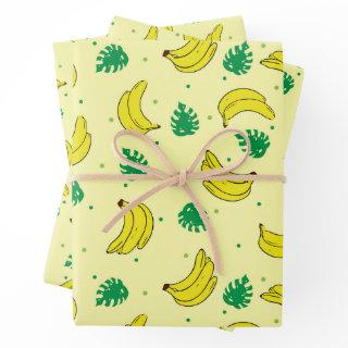 Banana Summer Yellow Tropical Fruits Pattern  Sheets