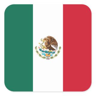 Bandera de Mexico National flag Mexicanos Square Sticker
