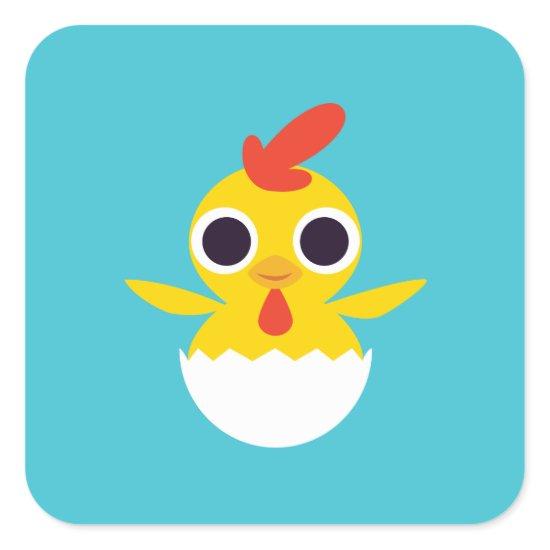 Bandit the Chick Square Sticker
