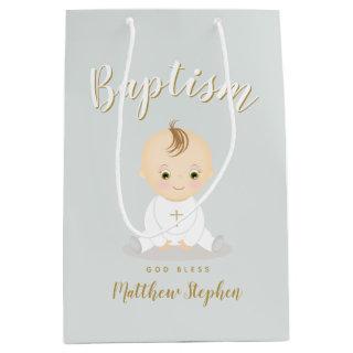 Baptism Baby Boy Medium Gift Bag