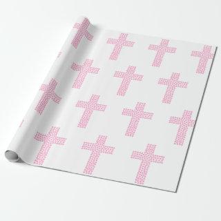 Baptism Christening Cross Confirmation Pink