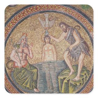 Baptism of Christ by John the Baptist Square Sticker