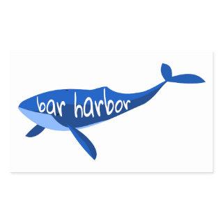 Bar Harbor Maine Whale Rectangular Sticker