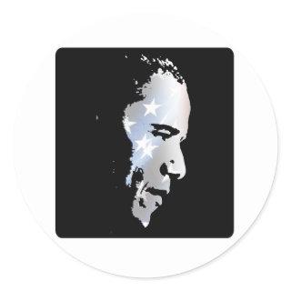 Barack Obama Face Classic Round Sticker