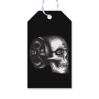 Barbell Plate and Skull - Workout Gym Motivational Gift Tags