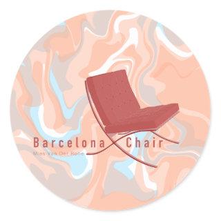 Barcelona Chair Classic Round Sticker