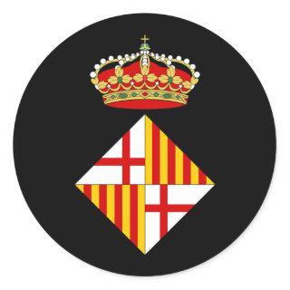 Barcelona Coat Of Arms Classic Round Sticker