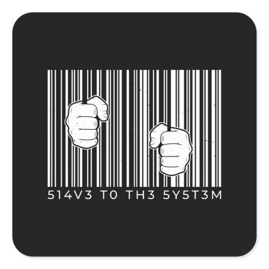 Barcode Square Sticker