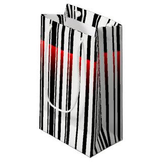 barcode with red laser scanner small gift bag