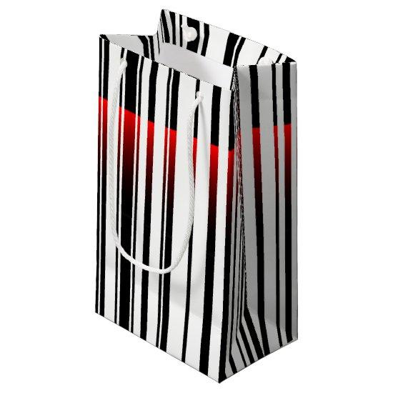 barcode with red laser scanner small gift bag