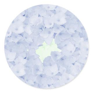 Barely Blue Hydrangeas Classic Round Sticker