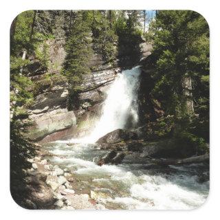 Baring Falls at Glacier National Park Square Sticker