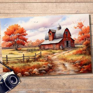 Barn In Fall 1 Decoupage Paper