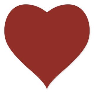 Barn Red (solid color)  Heart Sticker