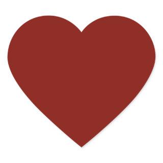 Barn Red (solid color)  Heart Sticker