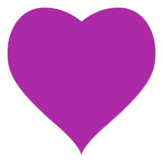 Barney purple (solid color)  Heart Sticker
